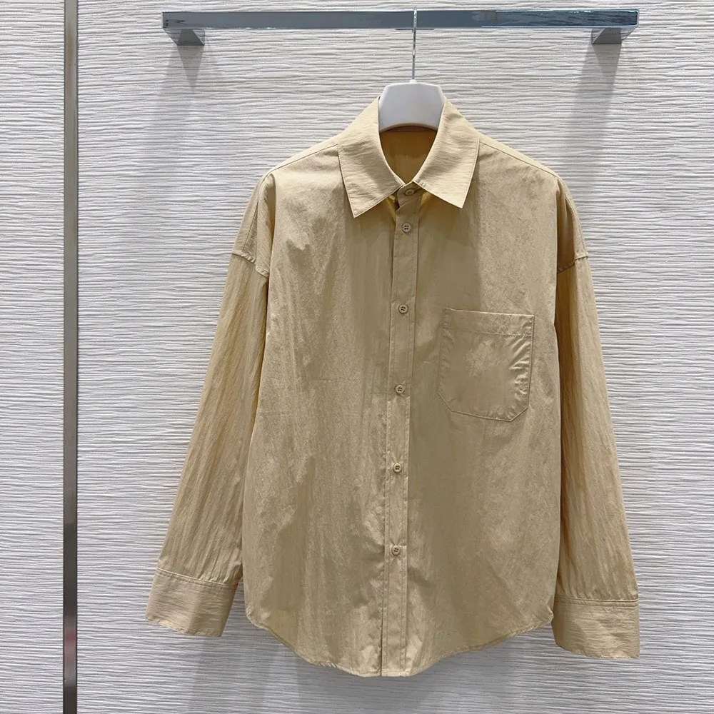 

High-quality 2026 new women's solid-color casual shirt, with a simple and fashionable design, and a comfortable shirt xy2650965