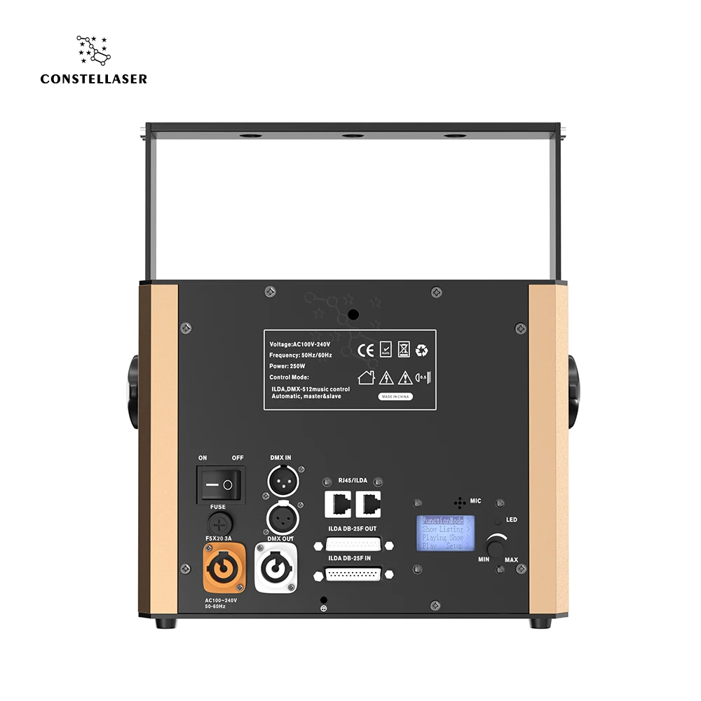 SHEHDS 12000MW Scan Animation Light With Flight Case 25KPPS Stage Light ILDA Show Lamp Disco Party Bar Effect Lighting