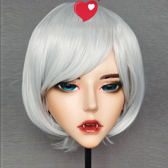 (Evil-05) Gurglelove Resin Half Head Kigurumi BJD Mask Cosplay Japanese Anime Role Lolita Mask Crossdress Doll