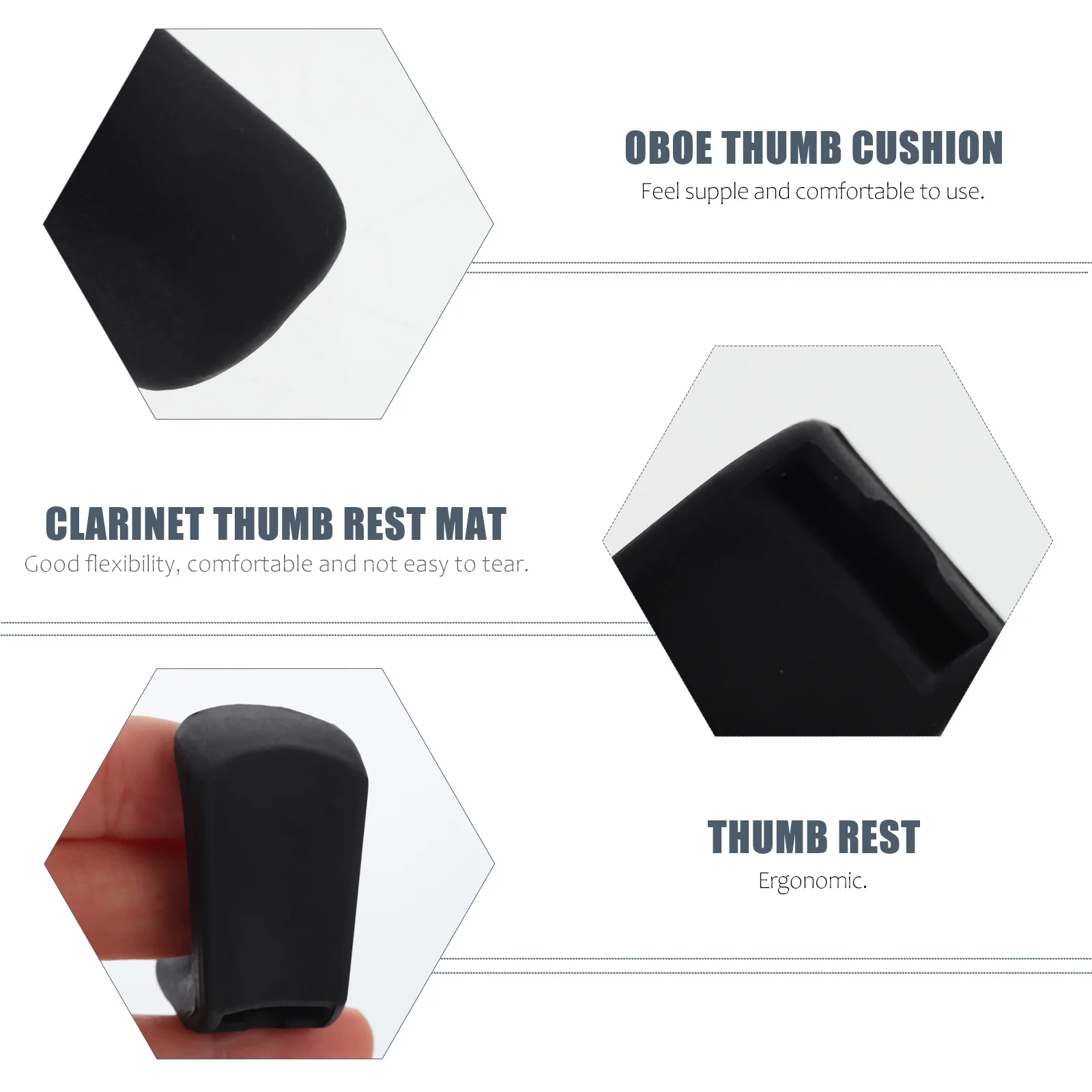 

2Pcs Clarinet Thumb Cushion Strong Practical Fine Workmanship Replace Old Broken Accessories Oboe Thumb Cushion