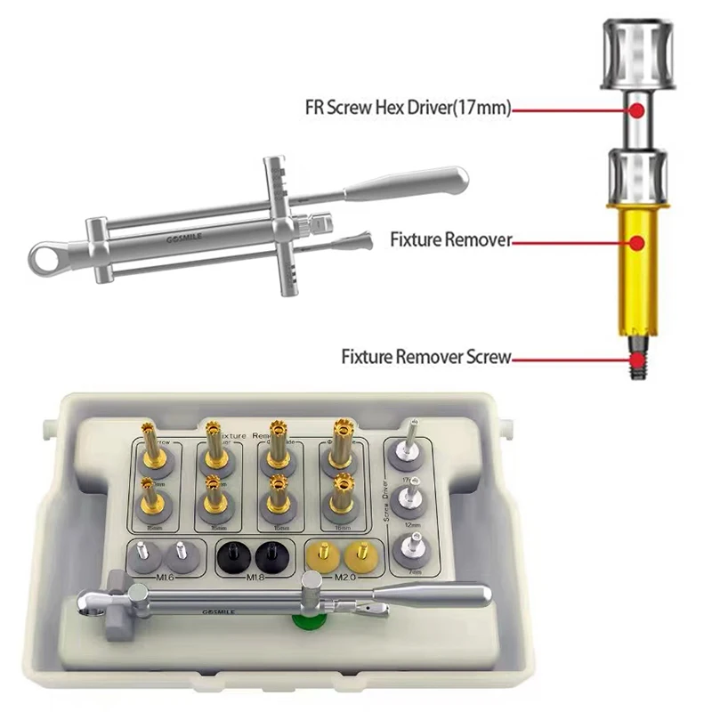 Dental Universal Implant Removing Fixture Remover FR Kit Torque Control Device Dental tool Safe for Implant Systems