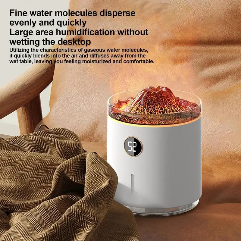 Bedroom Humidifier Cool Mist USB Charging, 350ml, Ultrasonic Vertical Atomization, Upgraded Humidifiers For Large Room Baby Home