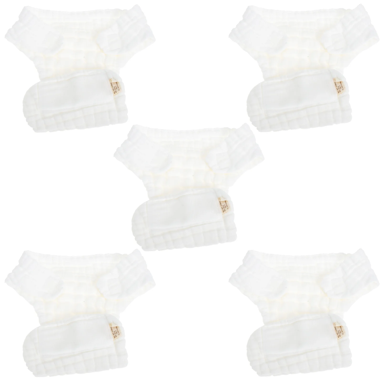 5 قطعة حفاضات أطفال من القماش قابلة للغسل قابلة لإعادة الاستخدام حفاضات لحديثي الولادة من القطن الناعم مقاومة للماء للاستخدام الليلي مانعة للتسرب للرضع من عمر 0 إلى 3 أشهر #6