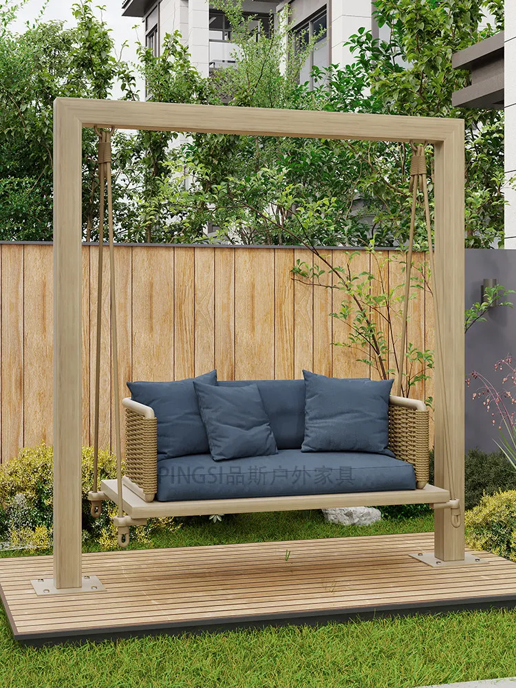 

Rocking chair swing courtyard hanging outdoor garden balcony double Internet celebrity swing chair hanging vill
