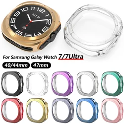 Full Soft Clear Protective Case for Samsung Galaxy Watch7 40mm TPU Screen Protector Bumper for Samsung 7 44mm Cover