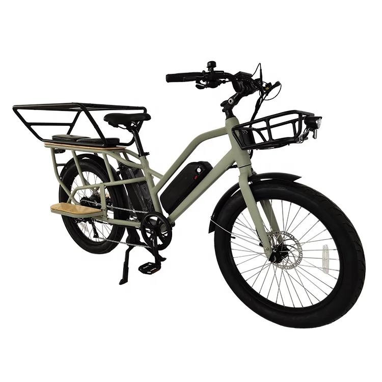 

48V 500W Take Away Electric Bike With Front Basket And Rear Takeaway Delivery Box Holder For Food Delivery Electric Cargo Bike