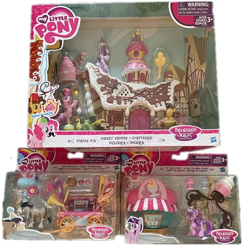 

Hasbro Pony Polly Luxury Story Scene Set Donkey Carnival Purple Joy Ice Cream Shop Hand Model Baby Toy Boy Girl Birthday Gift