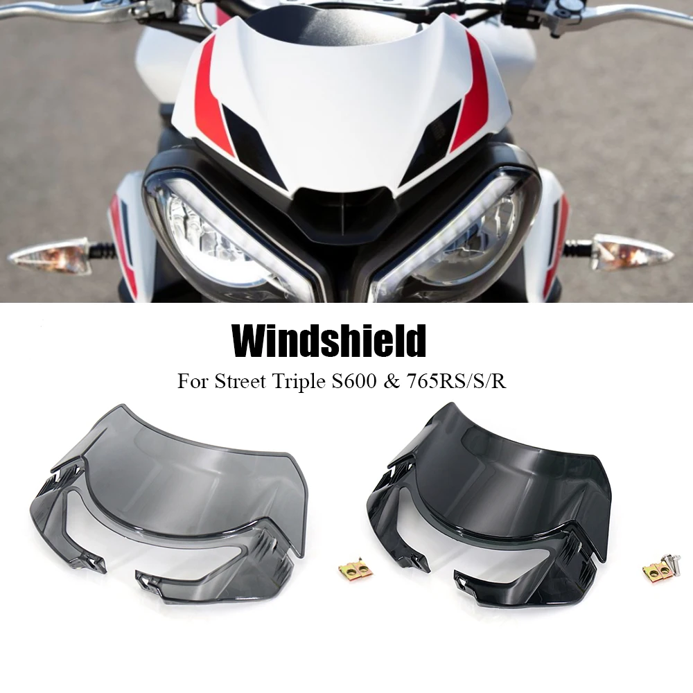 

New 2022 2021 2020 Motorcycle Windshield Spoiler Windscreen Deflector For Street Triple S660 S 660 765R 765S 765RS 765 S R RS