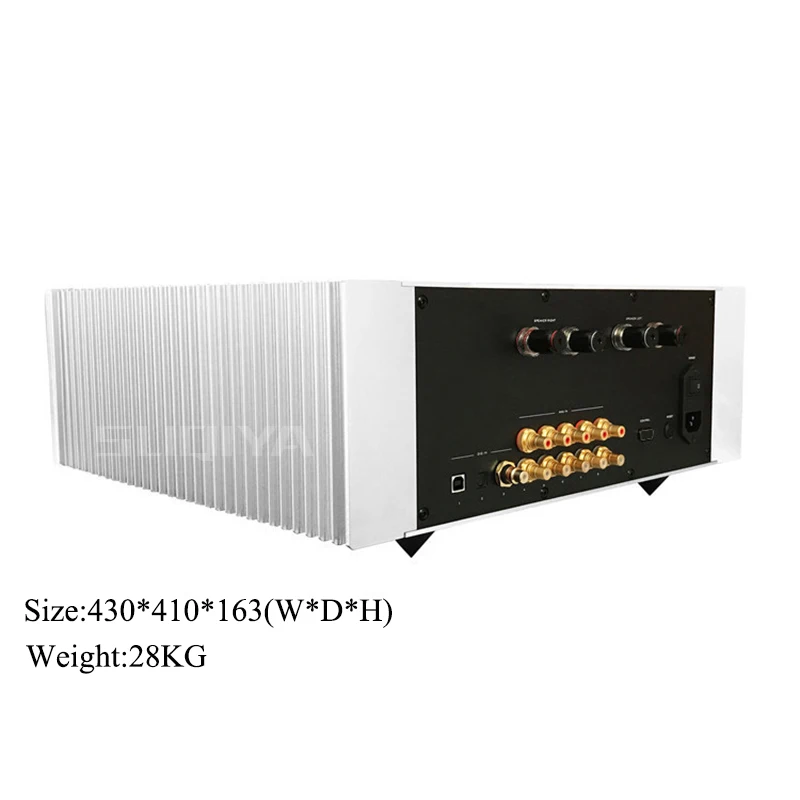 SUQIYA-Clone Goldmund Telos590 Power Amplifier Combined Fever Power Player 250W*2 With Remote Control ES9038Q2M 384K DSD512