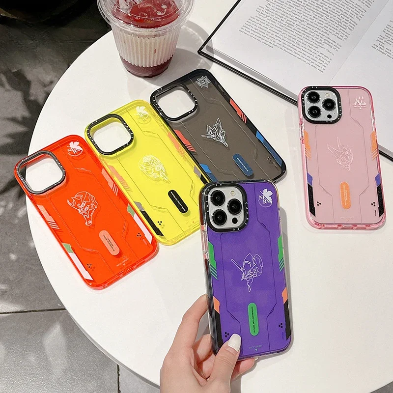 Evangelion Eva Phone Case for IPhone 14 13 12 11 15Pro Max Anime Shockproof All-inclusive Protective Cover Case Kids Gift