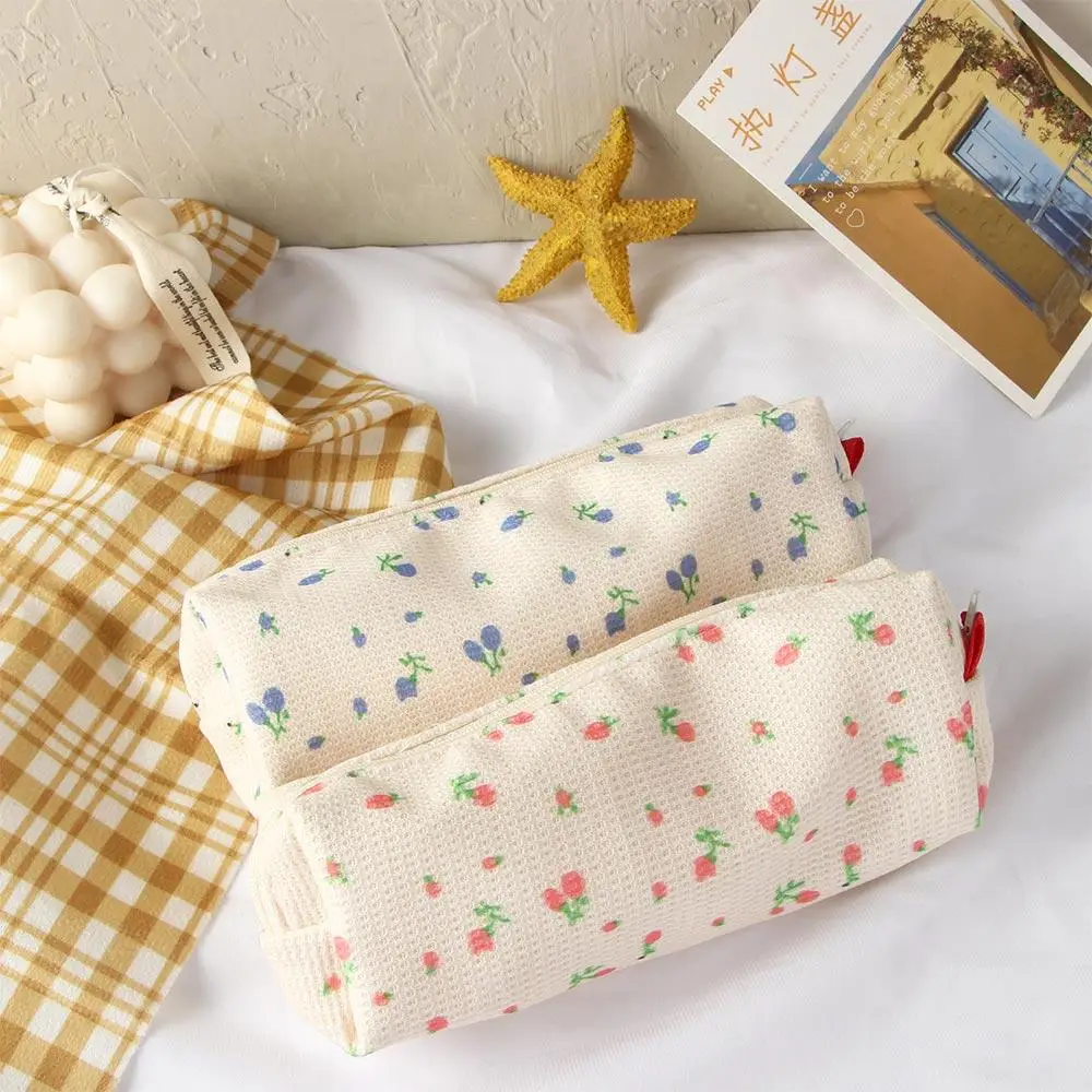 Borsa per il trucco della scuola delle donne Portapenne per cancelleria in stile fresco Astucci per matite Borse portaoggetti per fiori piccoli Astuccio per matite