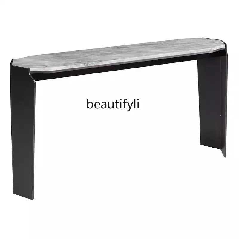 NQ52 Great discounts Light luxury style home marble Xuanguantai villa hotel lobby, decorative table aisle against the wall decor