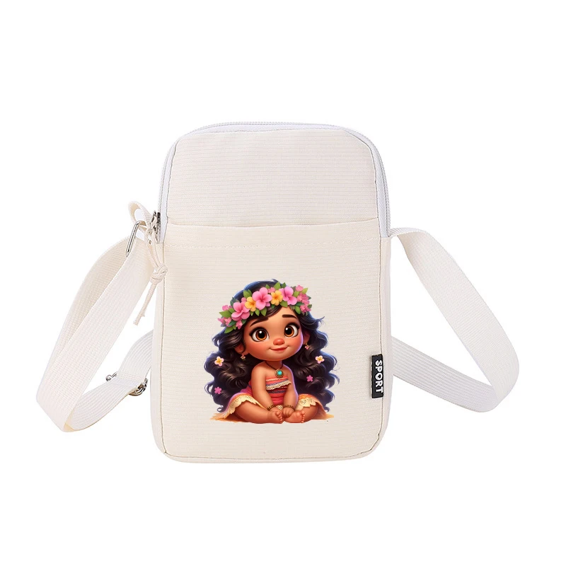 Disney Moana 2 Shoulder Bag Girls Cute Kawaii Crossbody Bags Anime Cartoon Print Leisure Large Capacity Storage Bag Kids Gifts