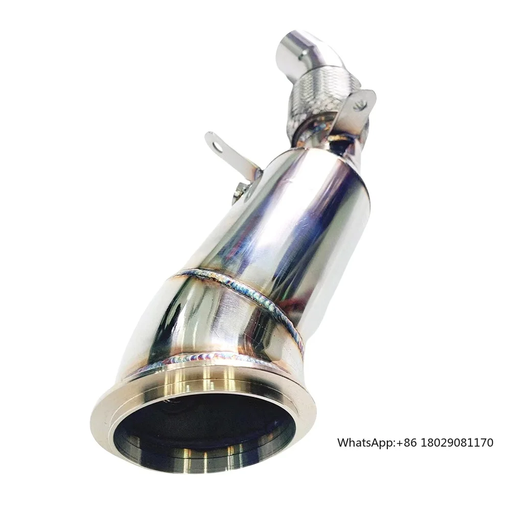 

Exhaust Downpipe For Bmw 525 530 Polishing Stainless Steel Downpipe With Catalyst Car Exhaust System