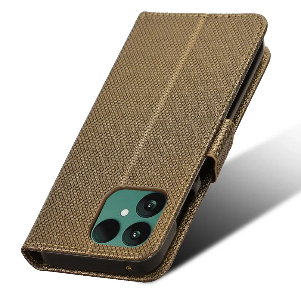 Skinlee Flip Leather Case For Fairphone 6 Solid Color Wallet Magnetic Holder Cover Funda For Fairphone 6 Shell