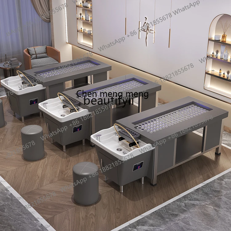 X Thai full body moxibustion shampoo bed, special head therapy for beauty salons, ear collection water circulation integrated be