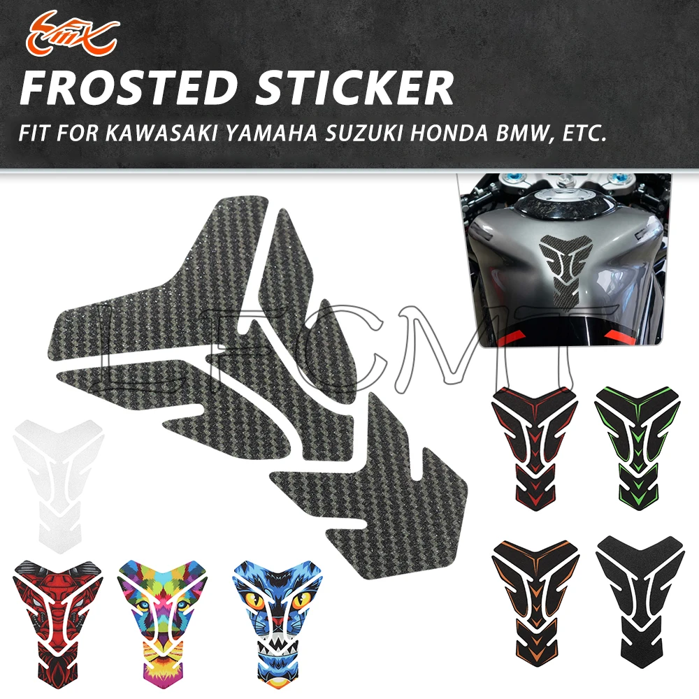 Motorcycle Fuel Tank Pad Protector Sticker Cover Carbon-Look Decal Fit for Kawasaki Z900 Z1000 ZX10R Ninja400 ER6N Versys 650
