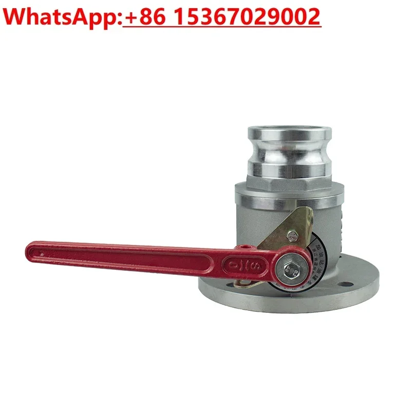 Oil tanker ball valve gas station unloading port 3 inch DN80/4 inch DN100 aluminum alloy one-way ball valve positive end