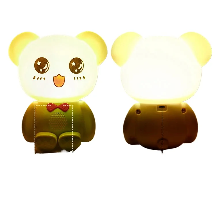 Deamak Luce notturna colorata in silicone Pat Light Nuovo e unico strumento di registrazione e confessione con luce per orsi giocattolo