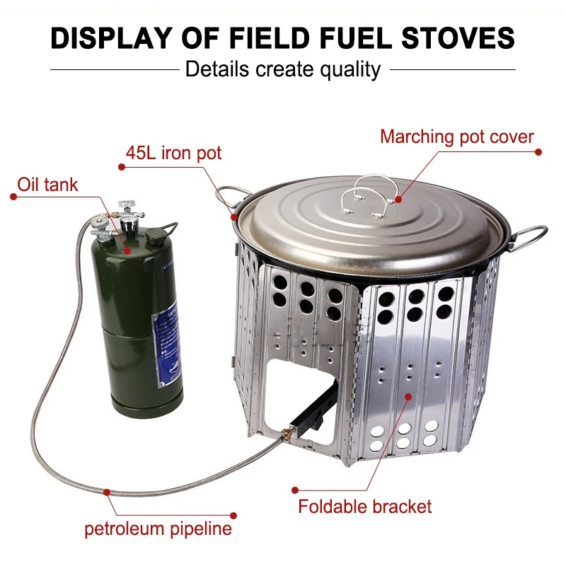 Portable outdoor field cooking stove camping stove burner Mobile kitchen stove accessories