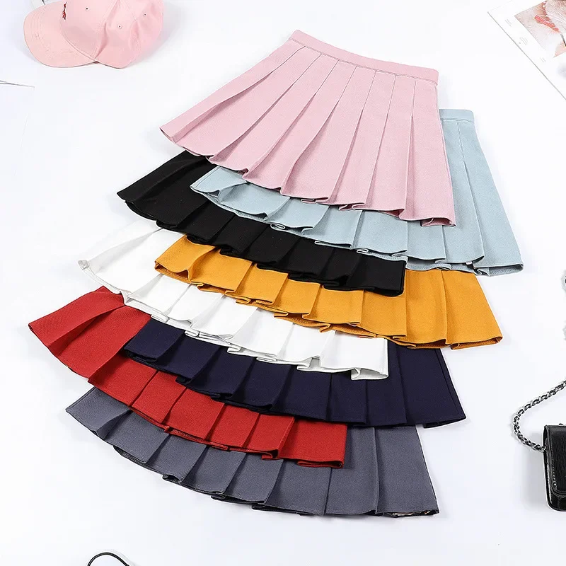 Harajuku Preppy Style Plaid Women Mini Pleat Skirt Cute Japanese School Uniforms Ladies Jupe Kawaii Saia Faldas