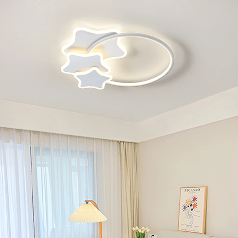 

Creative Led Ceiling Lamp For Bedroom Living Room Dining Room Modern Cloud Star Ceiling Light for Children's Room Study Room