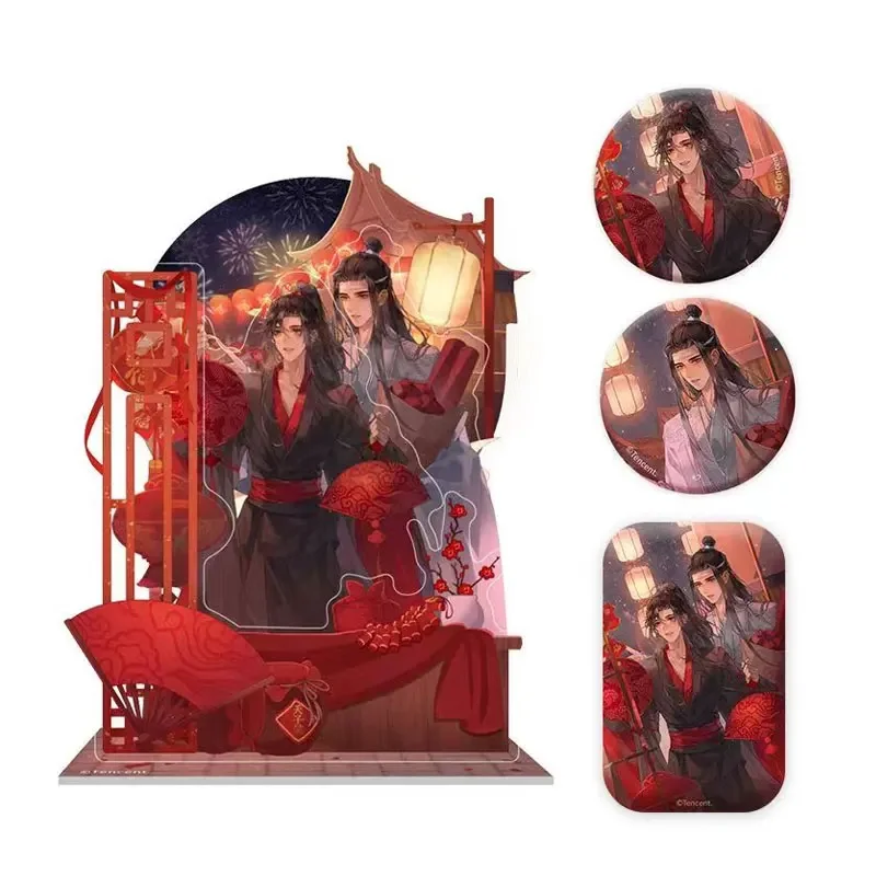 Mo Dao Zu Shi Standing Piate Yin Fu Chun He Badge Wei Wuxian Lan Wangji Genuine Peripheral Products Anime Birthday Present