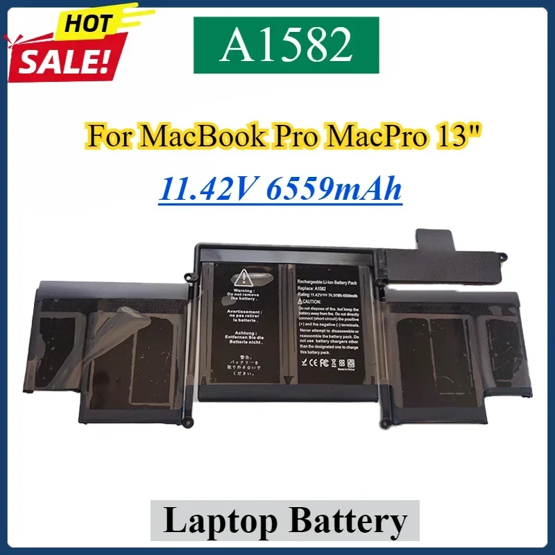 A1493 A1582 High Capacity Rechargeable Laptop Battery for MacBook Pro 13