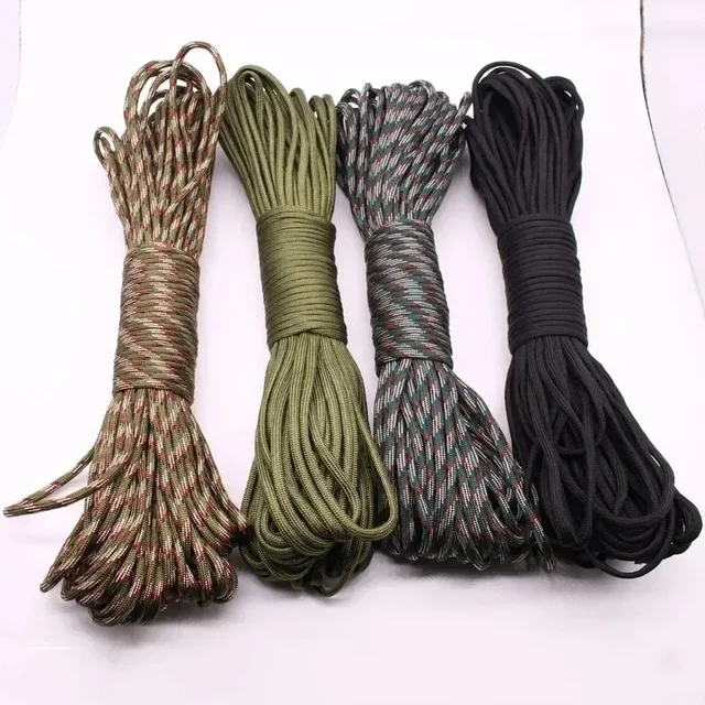Sznurek Paracord 5/15/30m 7-żyłowy 4mm Wojskowy Taktyczny 550 Linka Spadochronowa Akcesoria Kempingowe Survival Outdoor DIY Bransoletka
