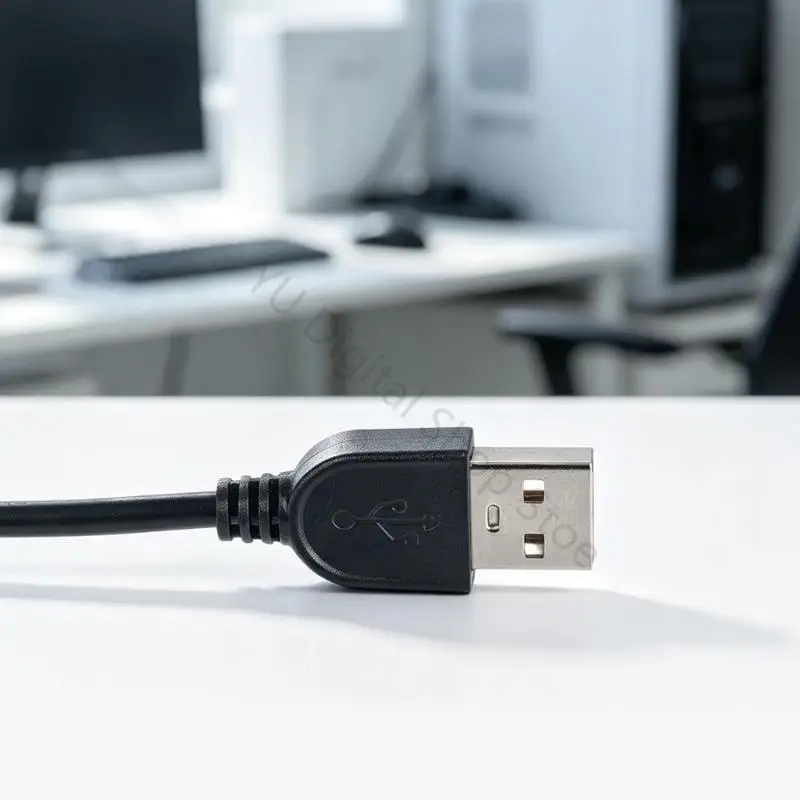 96BA Inline Control USB-Lüfter, bürstenloser 120-mm-Lüfter mit quadratischem Gehäuse, Eckmontagelöchern und USB-Stecker für – Detail 5