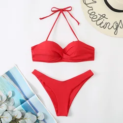 Push Up Bikinis Sexy Swimsuits Bandeau Vest Style Bikini Set Female Swimwear Beach Wear Women's Swimming Bathing Suit