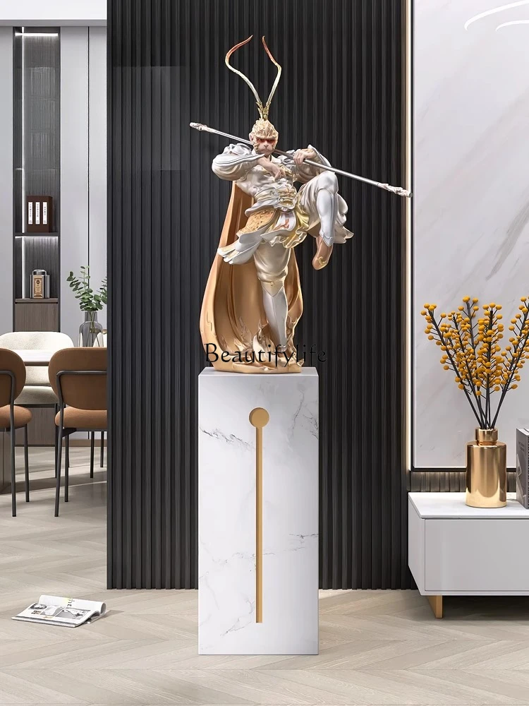 

Living room human-shaped floor ornaments fight to defeat Buddha Qitian Great Sage Marble