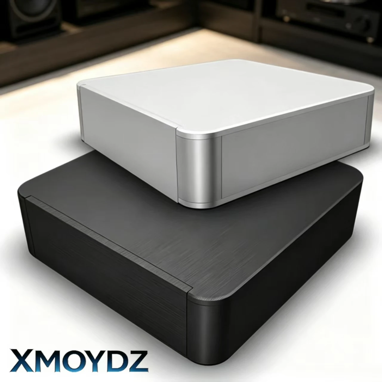 Brushed Anodized Aluminum Digital Amplifier Chassis 214x55x214mm Preamp DAC Decoder PSU HiFi Audiophile DIY Enclosure Case