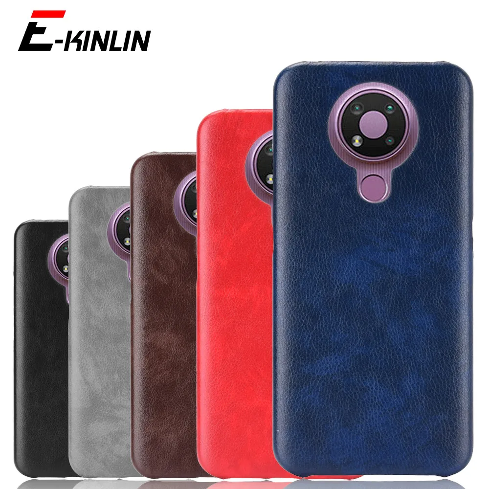 Retro Litchi Texture PU Leather Phone Case For Nokia X10 X20 X71 23 M 1 Plus 8 V 9 PureView 5G UW Shockproof Hard PC Back Cover