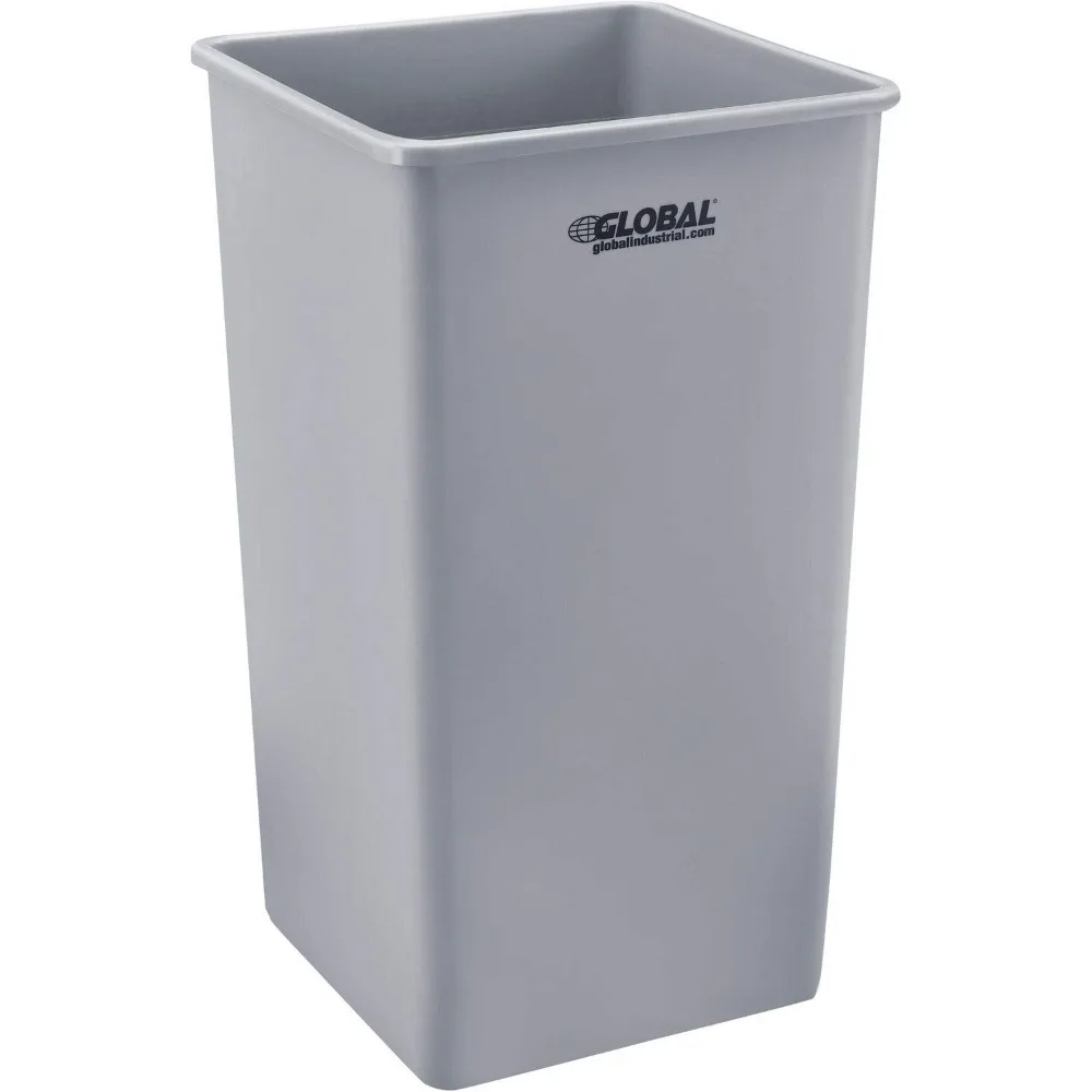 

Global Industrial Square Plastic Trash Bin, Open Top Design, 55 Gallon, Suitable for Indoor and Outdoor Use, 19.5 Width x 19.5 D