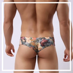 Men Boxer Homme Male Cueca Pouch U Convex Underpants for Big Bulge Print Vintage Calzoncillos Sexys Hombre Mutande Uomo Hot