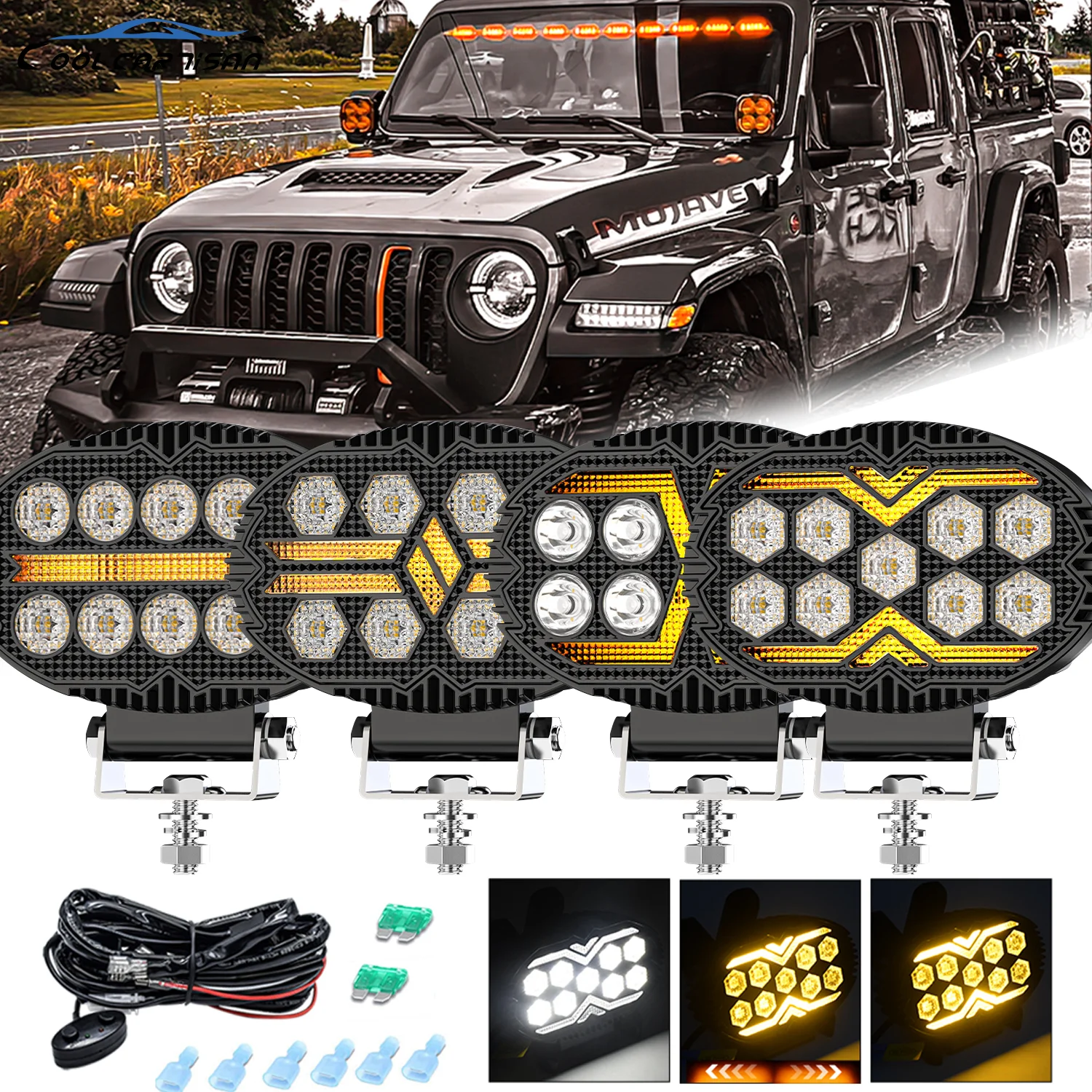 5.5Inch Work Fog Light LED Headlight Light Auto Fog Light Led Light Bar for Motorcycle Car Trucks SUV UTV 12V 24V