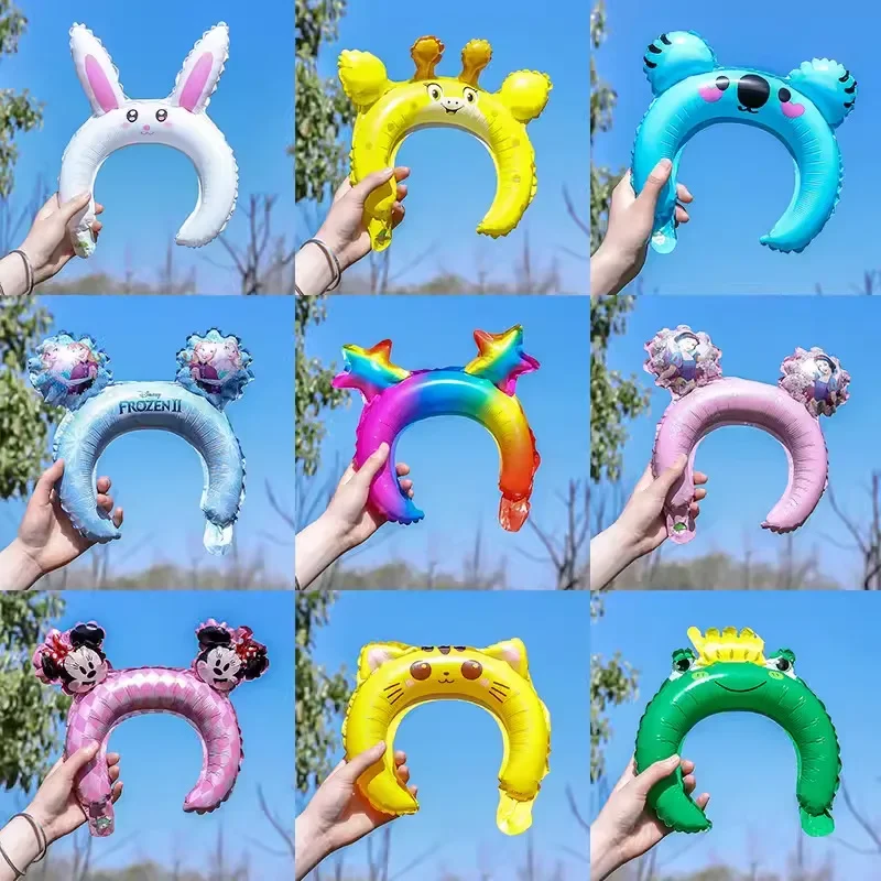 Cartoon headband balloons children's decorations hair clips headwear kindergarten activities birthdays parties small gifts