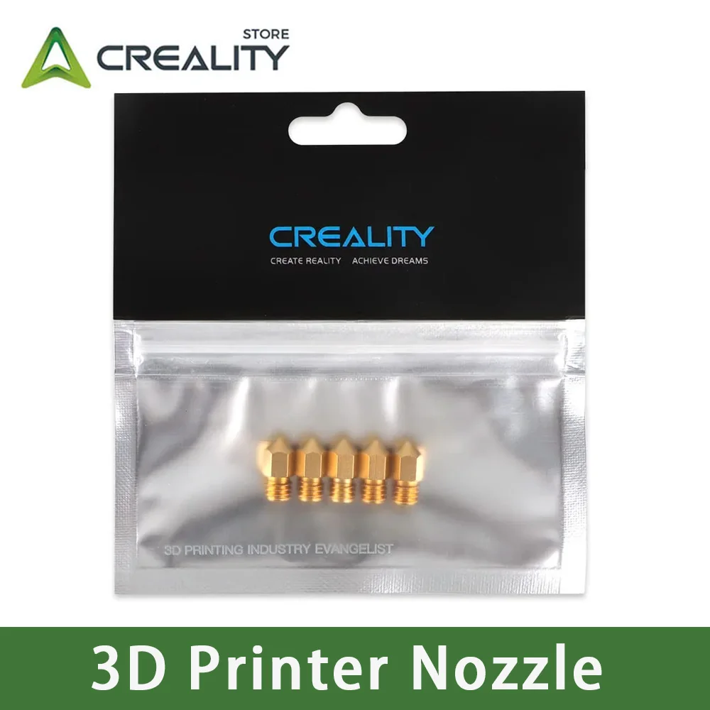 Creality 3D Printer Nozzle 0.2/0.4/0.5/0.6/0.8mm MK8 Hotend Extruder Nozzles for Ender-3 Serie/Ender 5 Serie/CR-6 SE 3D Printer