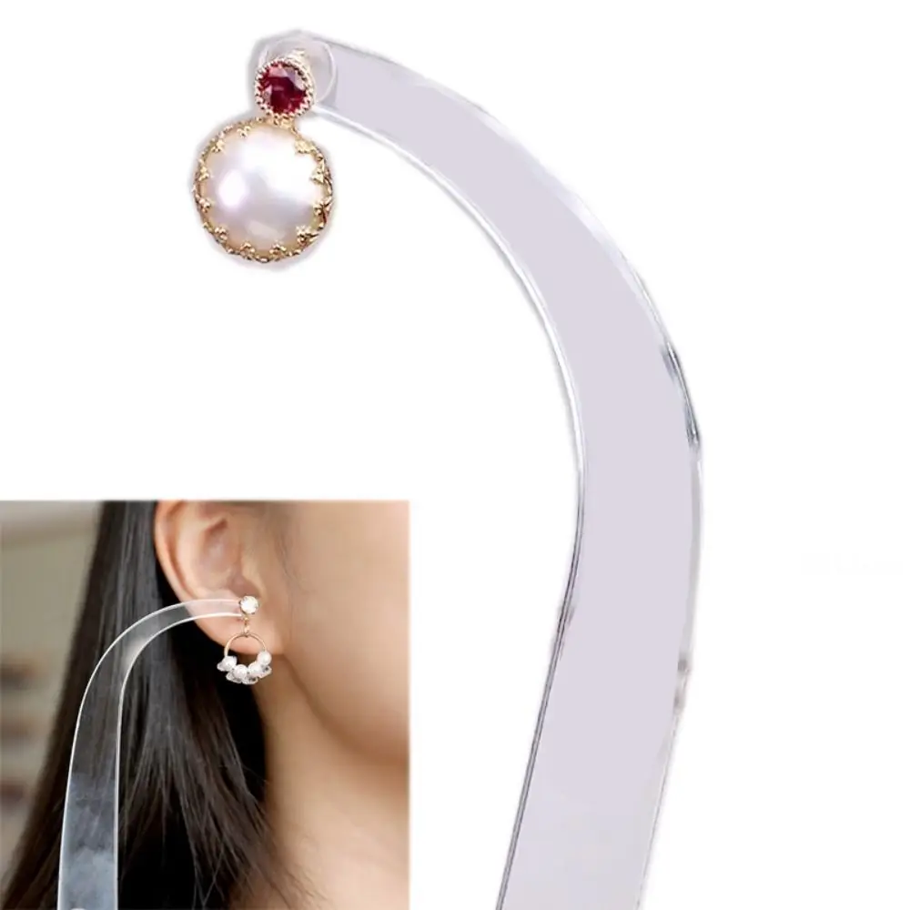 Alat Display perhiasan anting-anting Display berdiri uji coba Display pemegang rak anting akrilik Display pemegang bening