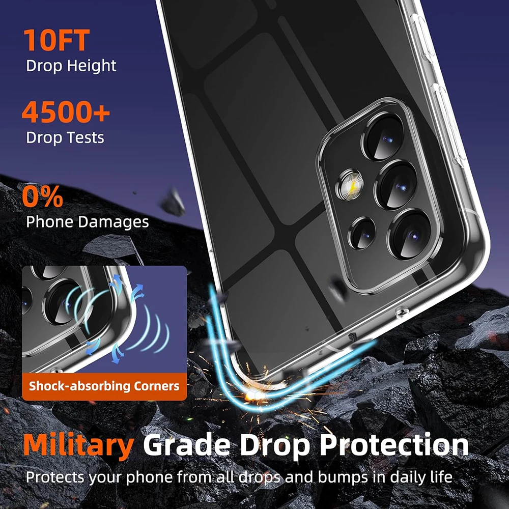 

Full Camera Protection Silicone Soft Case For Samsung Galaxy A53 A33 A73 A23 A13 4g 5g Shockproof Clear Back Cover Shell Fundas
