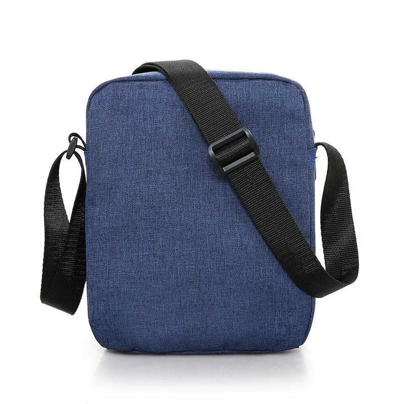 Men's Casual Shoulder Bag Lightweight Nylon Crossbody Bag Outdoor Backpack Mobile Phone Bag for Boys Light Canvas