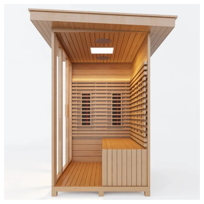 New Launch Outdoor Waterproof 4 Person Sauna Room with seven color light