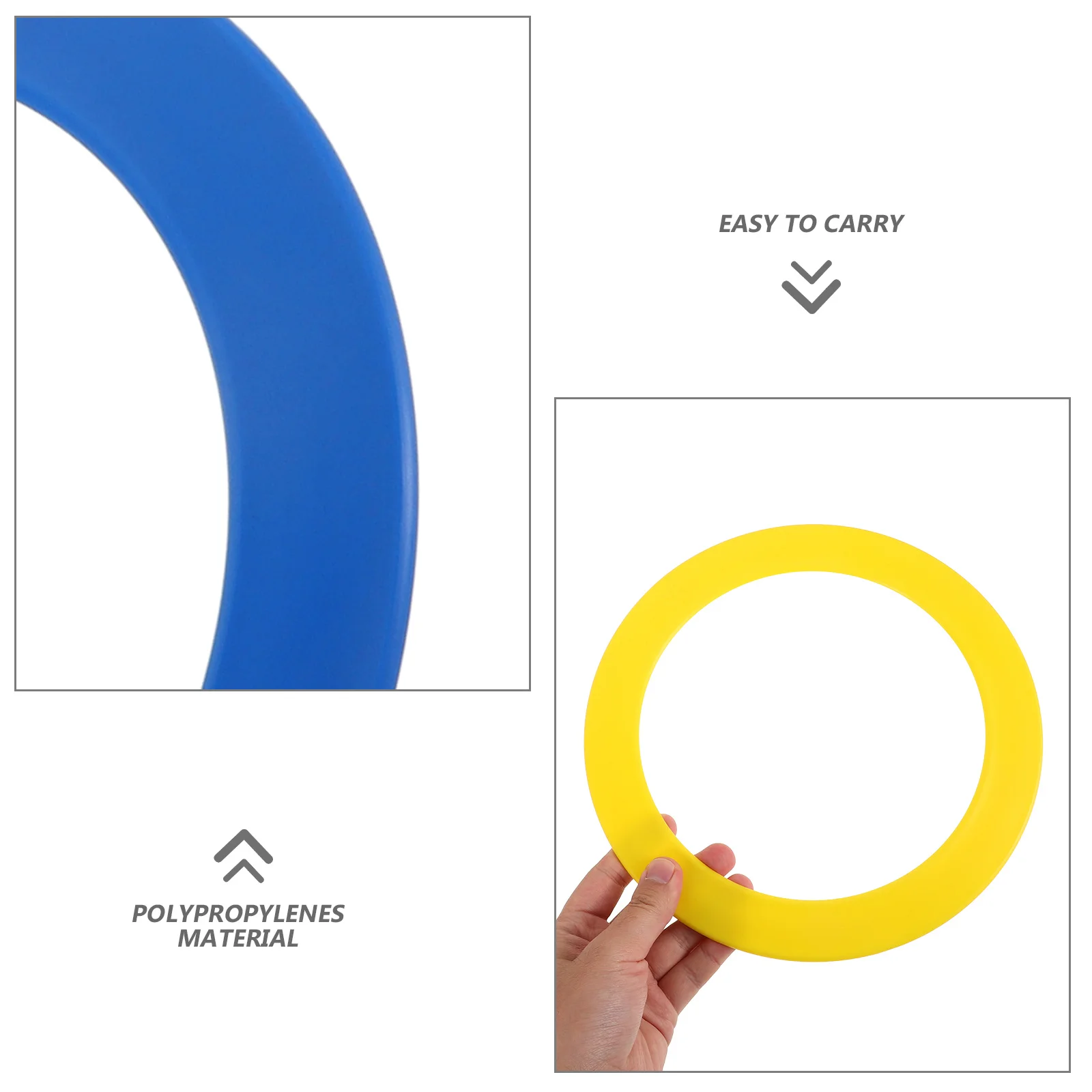 3 قطعة حلقات شعوذة لدعائم رمي السيرك اليدوية معدات الأداء البهلواني تصميم محمول خفيف الوزن للتدريب و