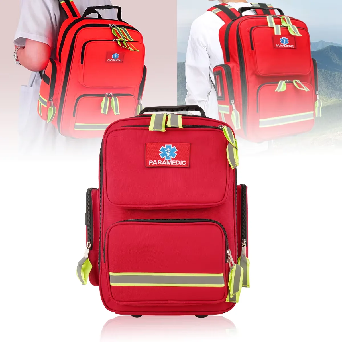 Tas Bantuan Bencana Organizer Medis Kit Pertolongan Pertama Ransel Penyelamatan Darurat Kapasitas Besar Penyimpanan Terklasifikasi Perlengkapan Bertahan Hidup