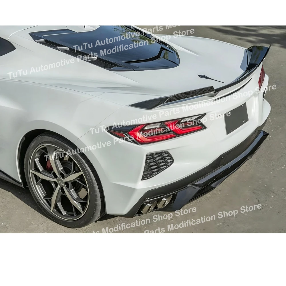 Rear Trunk Roof Spoiler Wing Lip for Chevrolet Corvette C8 Z51 2020-2024 Car Bumper Rear Diffuser splitter Chin Guard Body kits
