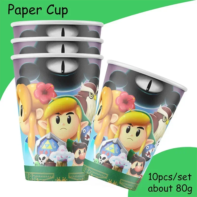 Adventure Game ZELDA Party Decorations Balloons Disposable Tableware Plates Tablecloths For Kids Birthday Baby Shower Supplies