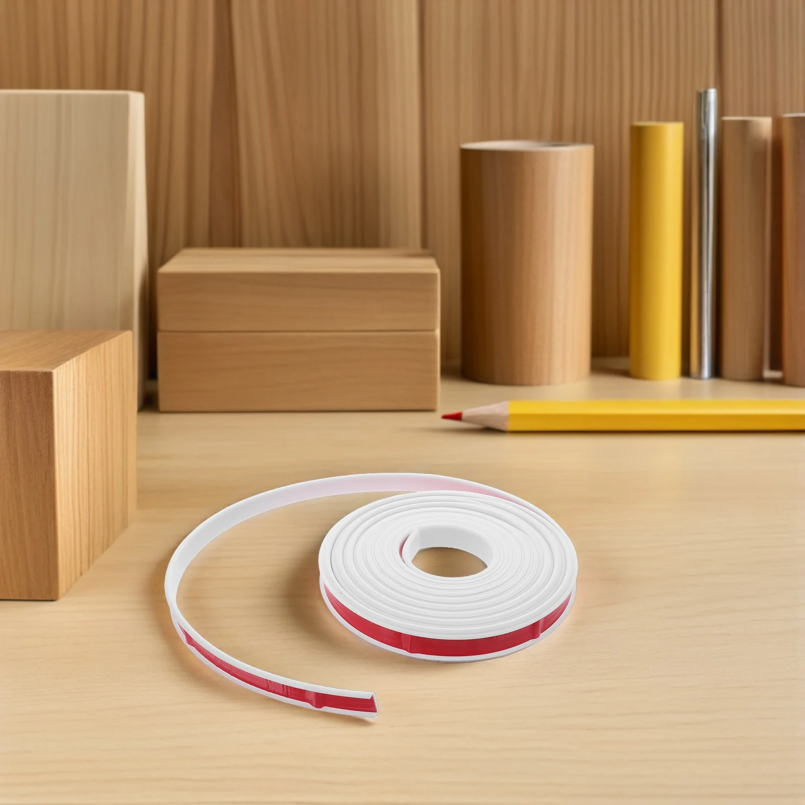

1 Roll U-Shaped Self-Adhesive Furniture Countertop Flexible Rubber U Shape Protector Wood Trim Molding, Shelf Desk Worktop