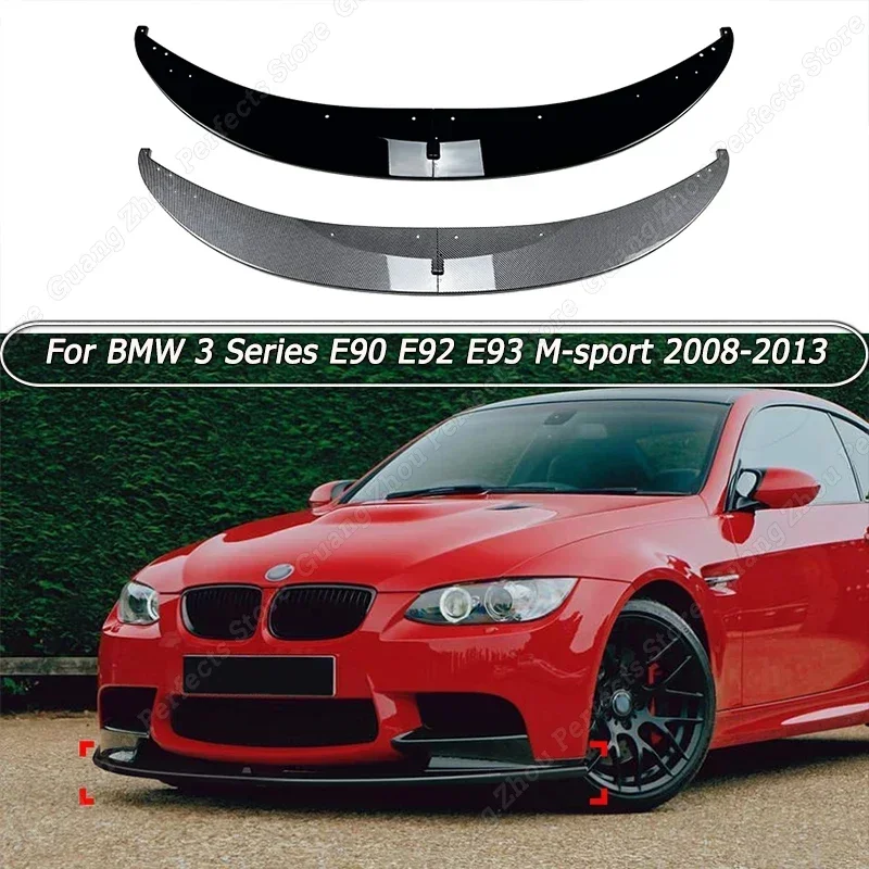 

Car Front Bumper Lip Canards Splitter Spoiler Gloss Black ABS Tuning Body Kits For BMW 3 Series E90 E92 E93 M-sport 2008-2013