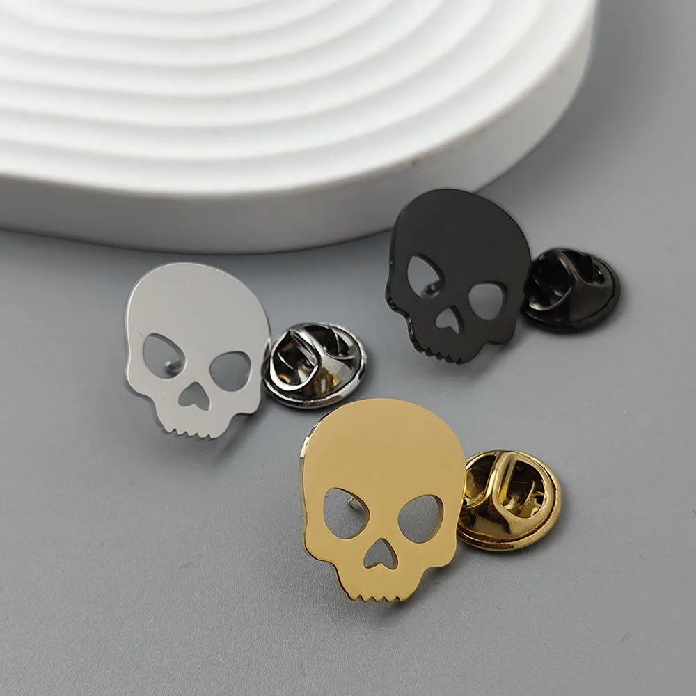 Broches en métal, broches crânes dorés, broches signifiantes, produits créatifs, petits cadeaux, souvenirs d'Halloween